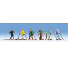H0 Skifahrer, 6 Figuren